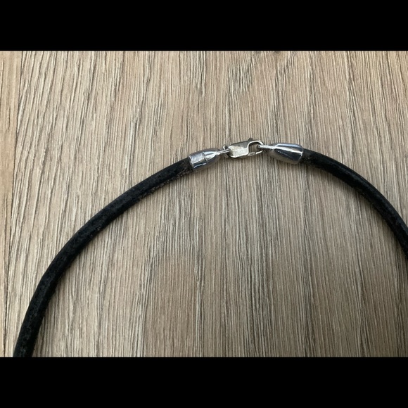 One of a kind silver,turques and leather band, hand crafted - Picture 3 of 3